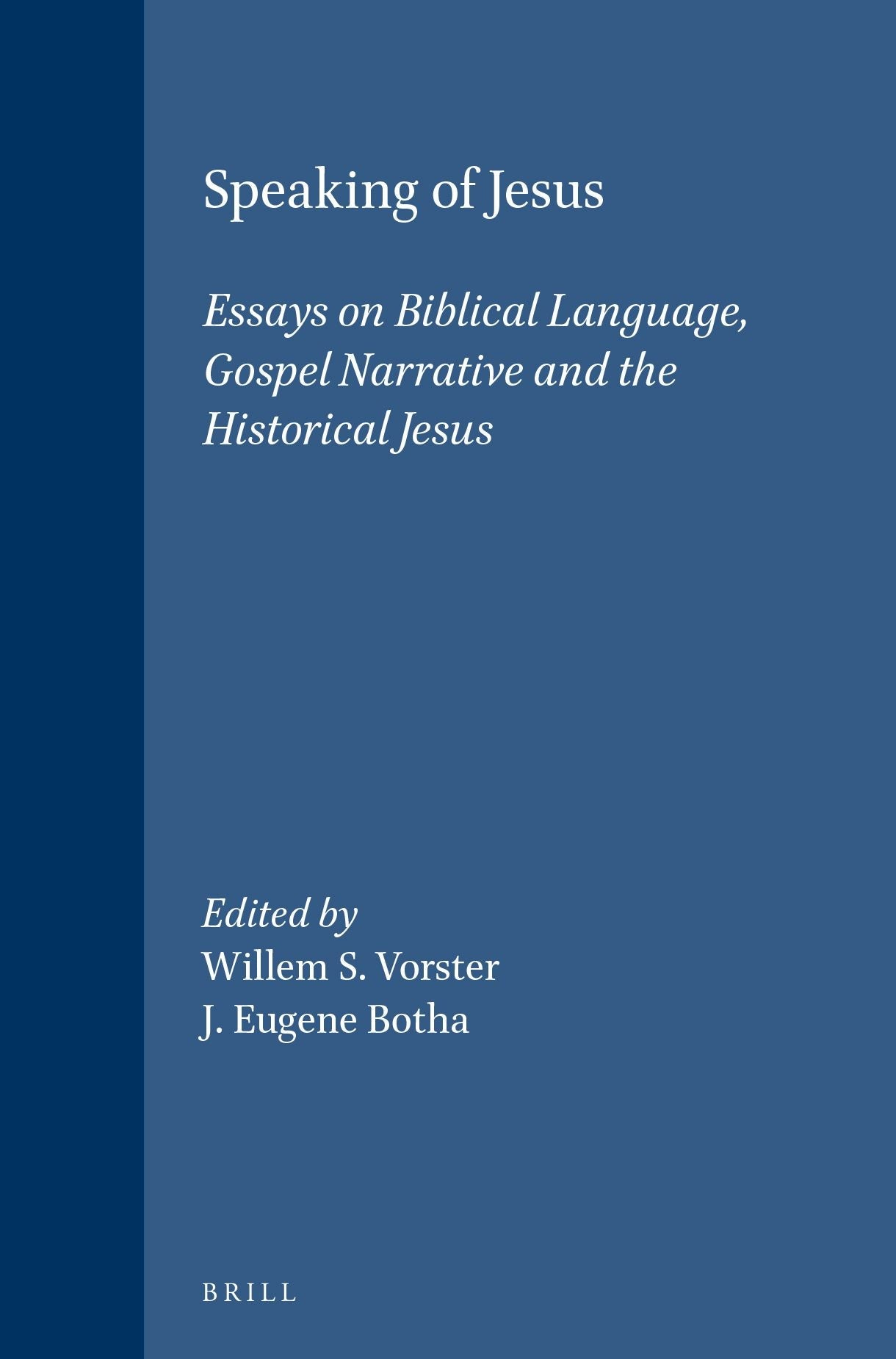 Book cover image for Speaking of Jesus ISBN: 9789004107793